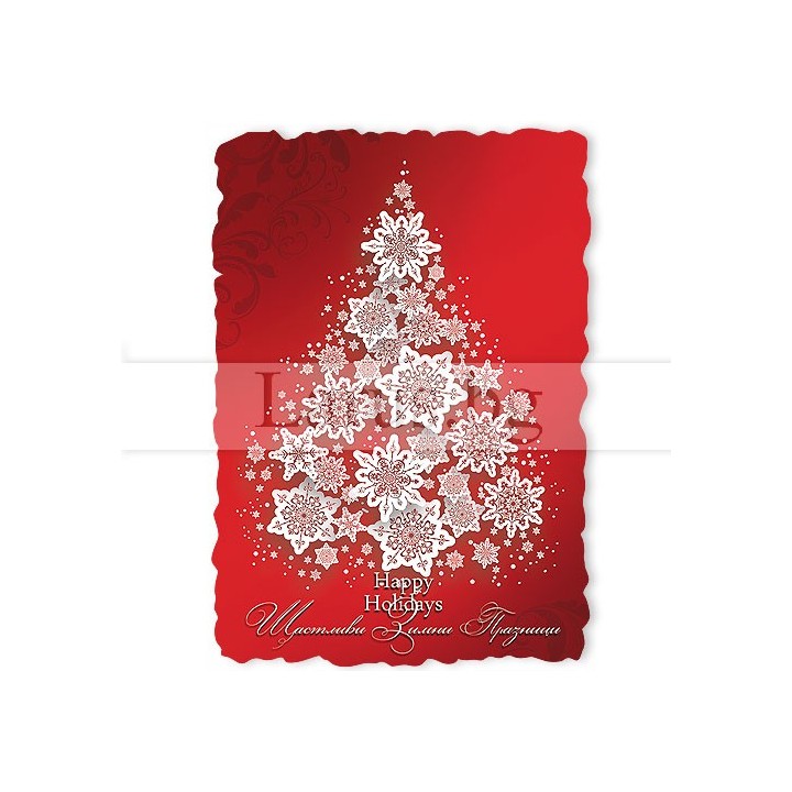 Новогодишен магнит-картичка със снежинки 15-NSF-0023