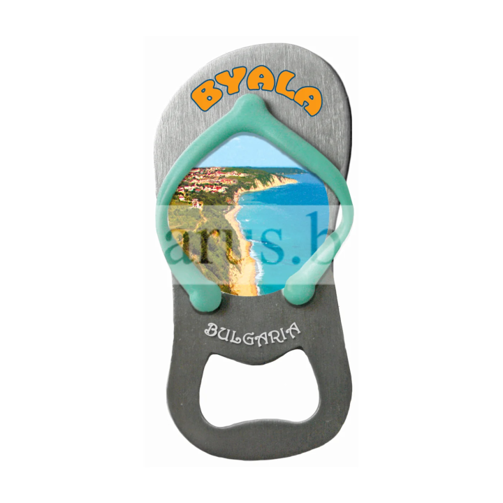 Магнитен сувенир-отварачка Бяла - Метален сувенир за хладилник