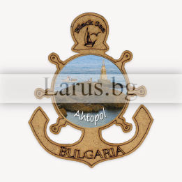 Магнитен сувенир Ахтопол - Котва и рул | Сувенири от България