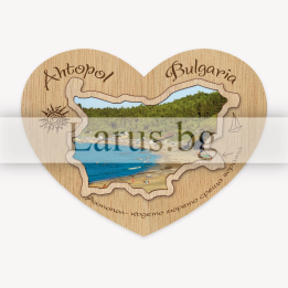 Дървен магнитен сувенир Ахтопол - 12-mdAH-0014