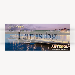 Магнитен сувенир Ахтопол - нощен изглед от пристанището