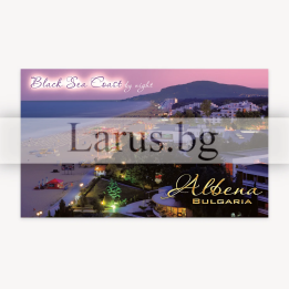 Пощенска картичка Албена, нощен изглед | 1-AL-0083