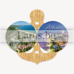 Магнитен сувенир Албена с дървена рамка - 12-mdAL-0001