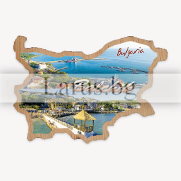 Магнитен сувенир Балчик - карта на България | 12-mdBA-0002