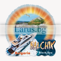 Магнитен сувенир Балчик - яхта и море | Сувенири от България