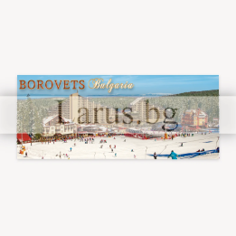 Дървен магнитен сувенир Боровец - България