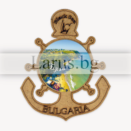 Магнитен сувенир Бяла - Котва и корабен рул