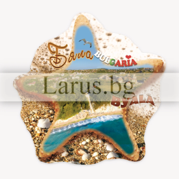 Магнитен сувенир Бяла - морска звезда | Сувенири от България