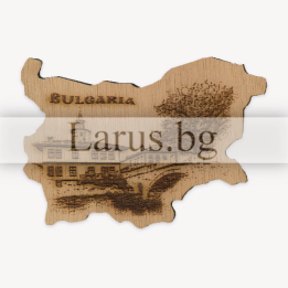 Дървен магнитен сувенир България - 12-mdBG-0003