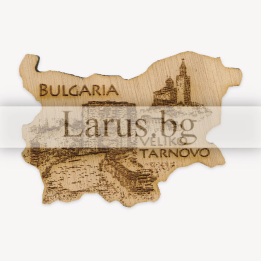 Дървен магнит Велико Търново - Сувенир от България