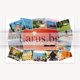 Пощенска картичка Бургас - Изгледи от Черноморието