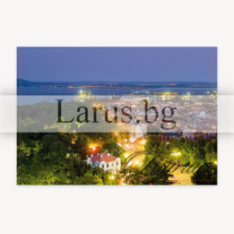 Пощенска картичка Бургас - Нощен изглед