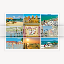 Пощенска картичка Бургас - Изгледи от Черноморието