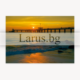 Пощенска картичка Бургас - Изгрев над морето