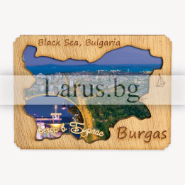 Магнитен сувенир Бургас - МДФ сувенир за хладилник