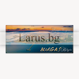 Магнитен сувенир Нощен Бургас | Сувенири от България