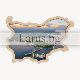 Дървен магнитен сувенир Царево | Сувенири от България