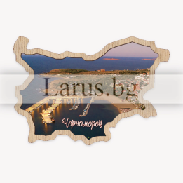 Магнитен сувенир Черноморец - Карта на България