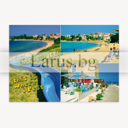 Пощенска картичка Черноморец - Летни изгледи