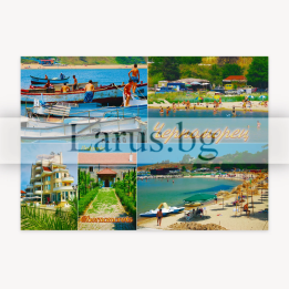 Пощенска картичка Черноморец - Летни изгледи от България