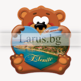 Магнитен сувенир Елените - мече със сърце