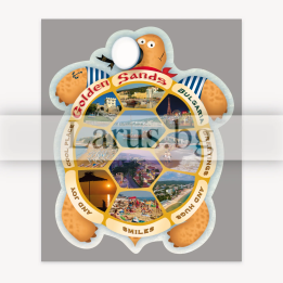 Пощенска картичка Златни Пясъци - Сувенир Костенурка