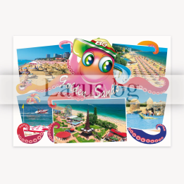 Пощенска картичка Златни пясъци - Сувенир от морето