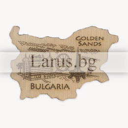 Дървен магнитен сувенир Златни пясъци - 12-mdGS-0006