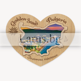 Магнитен сувенир Златни пясъци - Дървен дизайн