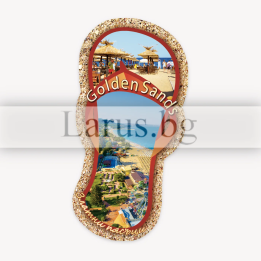 Магнитен сувенир Златни пясъци - джапанка