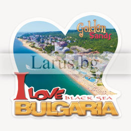 Магнитен сувенир Златни пясъци - I Love Bulgaria