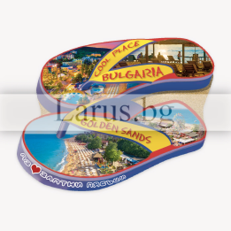 Магнитен сувенир Златни пясъци – джапанки