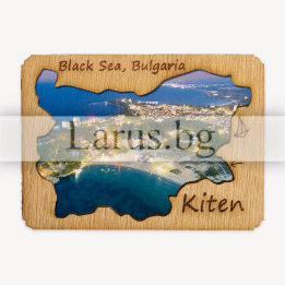 Магнитен сувенир Китен с дървена рамка - 12-mdKI-0018