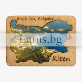 Магнитен сувенир Китен с дървена рамка | Сувенири от България