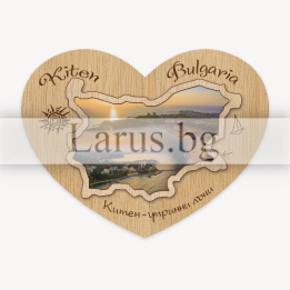 Магнитен сувенир Китен с дървен елемент - 12-mdKI-0021