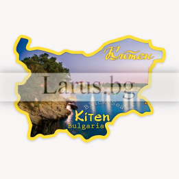 Магнитен сувенир Китен - Карта на България