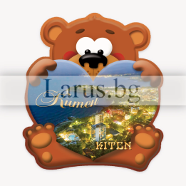 Магнитен сувенир Китен - мече със сърце 12-mhKI-0029