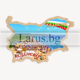 Дървен магнитен сувенир Кранево - Сувенири от България