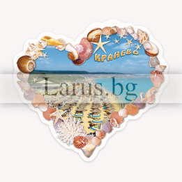 Магнитен сувенир Кранево - Сърце | Сувенири от Черноморието