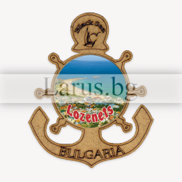 Магнитен сувенир Лозенец - Дървен дизайн с котва