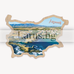 Магнитен сувенир Лозенец - Карта на България | 12-mdLO-0014