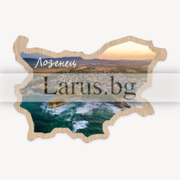 Магнитен сувенир Лозенец - карта на България | Сувенири за хладилник