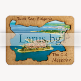 Магнитен сувенир Несебър - Дървен сувенир от България