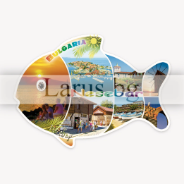 Магнитен сувенир Несебър - форма на рибка