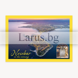 Магнитен сувенир Несебър - вечерна панорама | 12-mhNE-0038