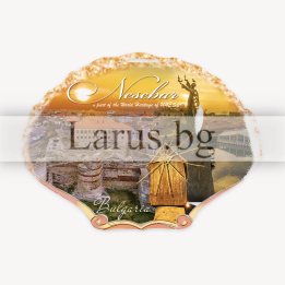 Магнитен сувенир Несебър - форма на мида | Сувенири от България