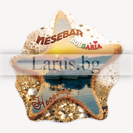 Магнитен сувенир Несебър - морска звезда | Сувенири от България