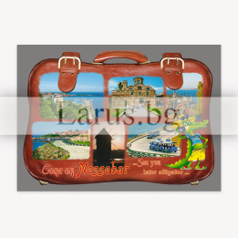 Пощенска картичка Несебър - дизайн куфар 1-NE-0147