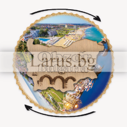 Магнитен сувенир Обзор с въртящ се елемент | Сувенири от България