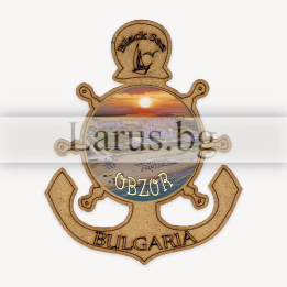 Магнитен сувенир Обзор - Котва и корабен рул | Сувенири от България